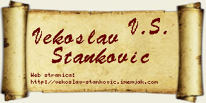 Vekoslav Stanković vizit kartica